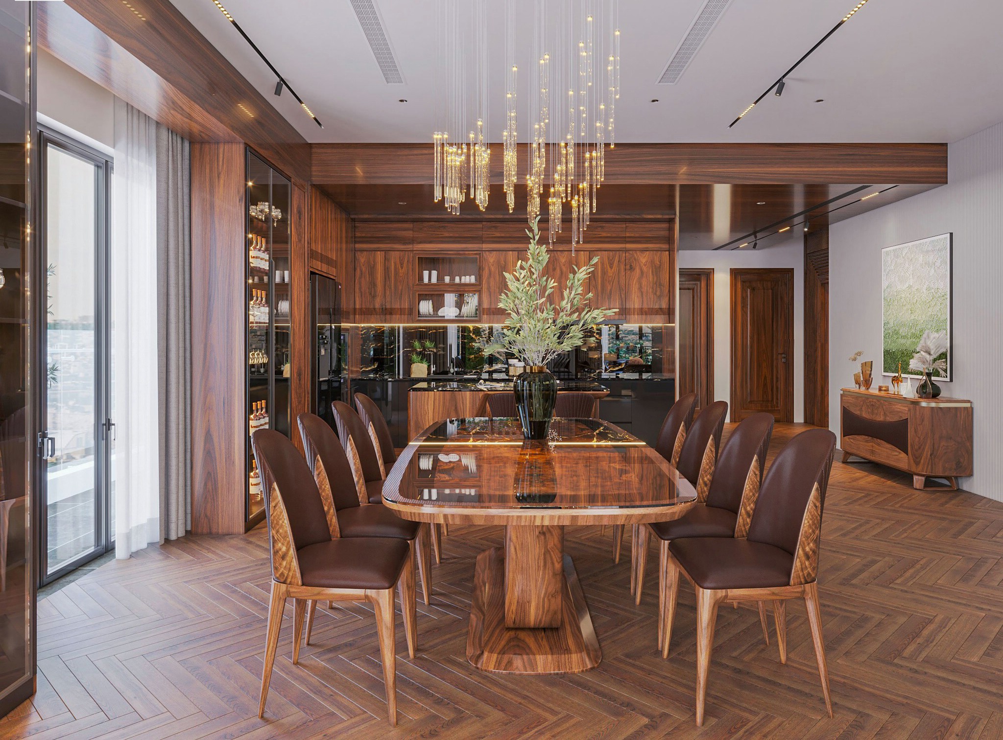 Bàn Ăn Gỗ Óc Chó Báo Giá