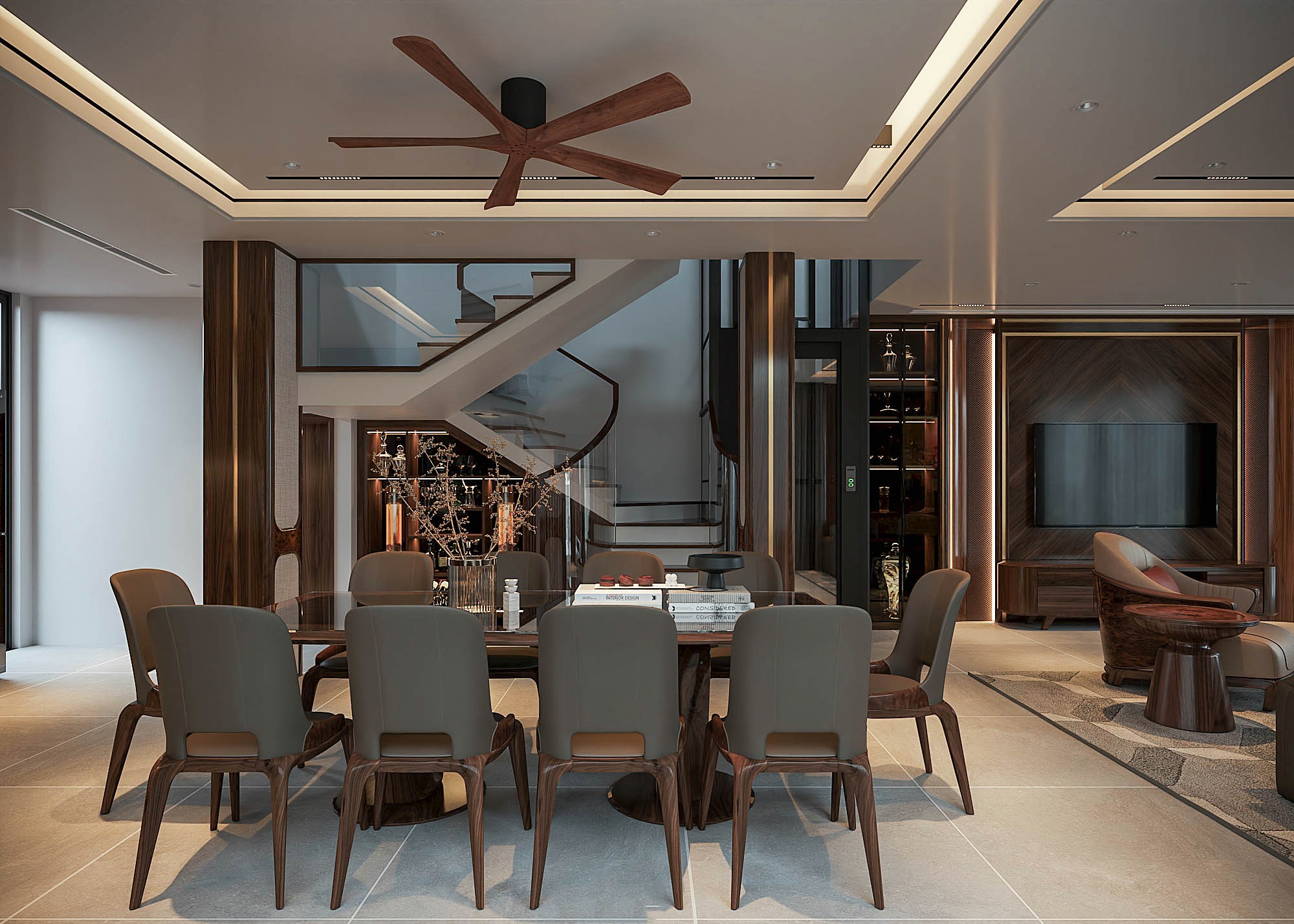 Bàn Ăn Gỗ Óc Chó Hiện Đại