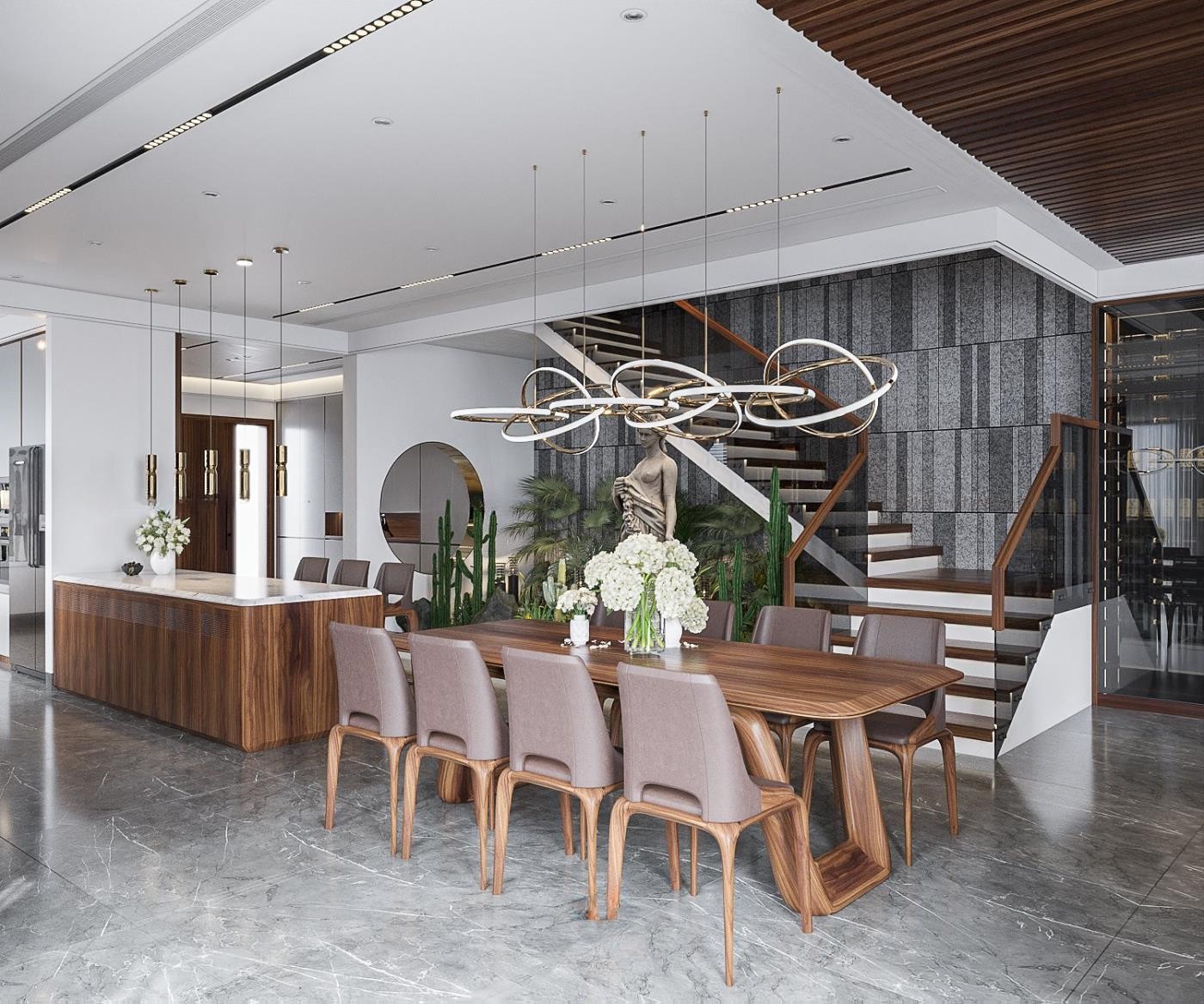 Bàn Ăn Gỗ Óc Chó Tự Nhiên