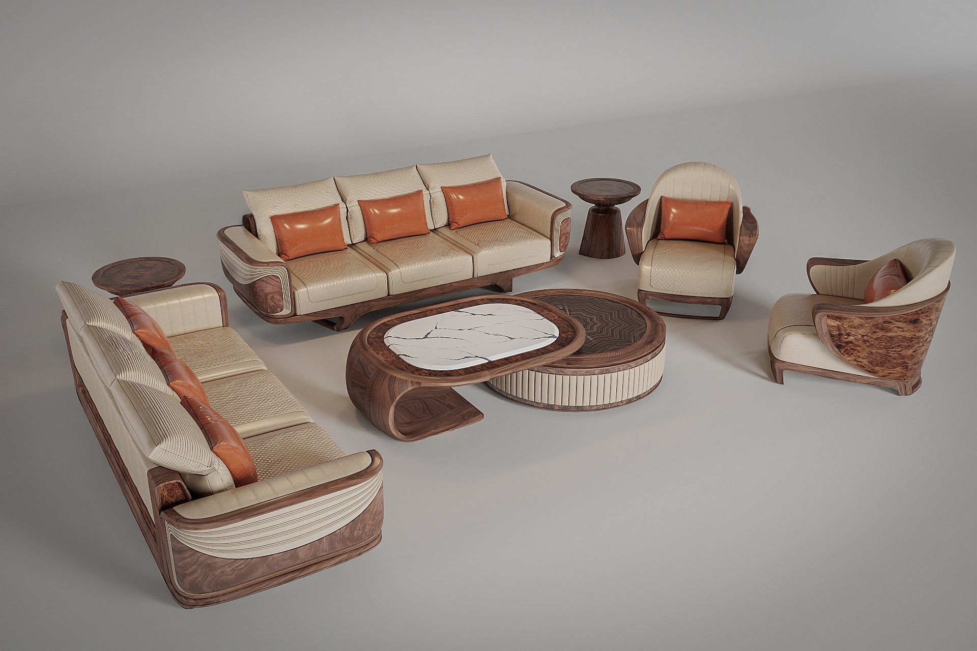 Bàn ghế sofa gỗ óc chó cao cấp với kết cấu bền chắc, vân gỗ tự nhiên nổi bật và thiết kế sang trọng.