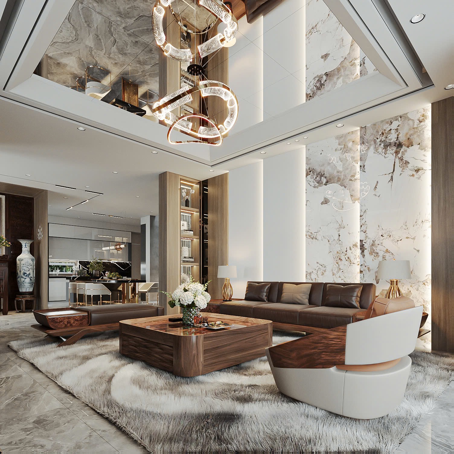 Bàn Sofa Gỗ Óc Chó