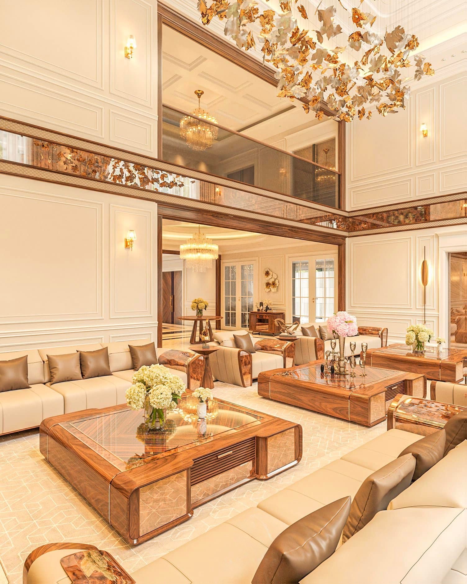 Bàn trà bàn sofa gỗ óc chó hộp vuông tích hợp hộc tủ