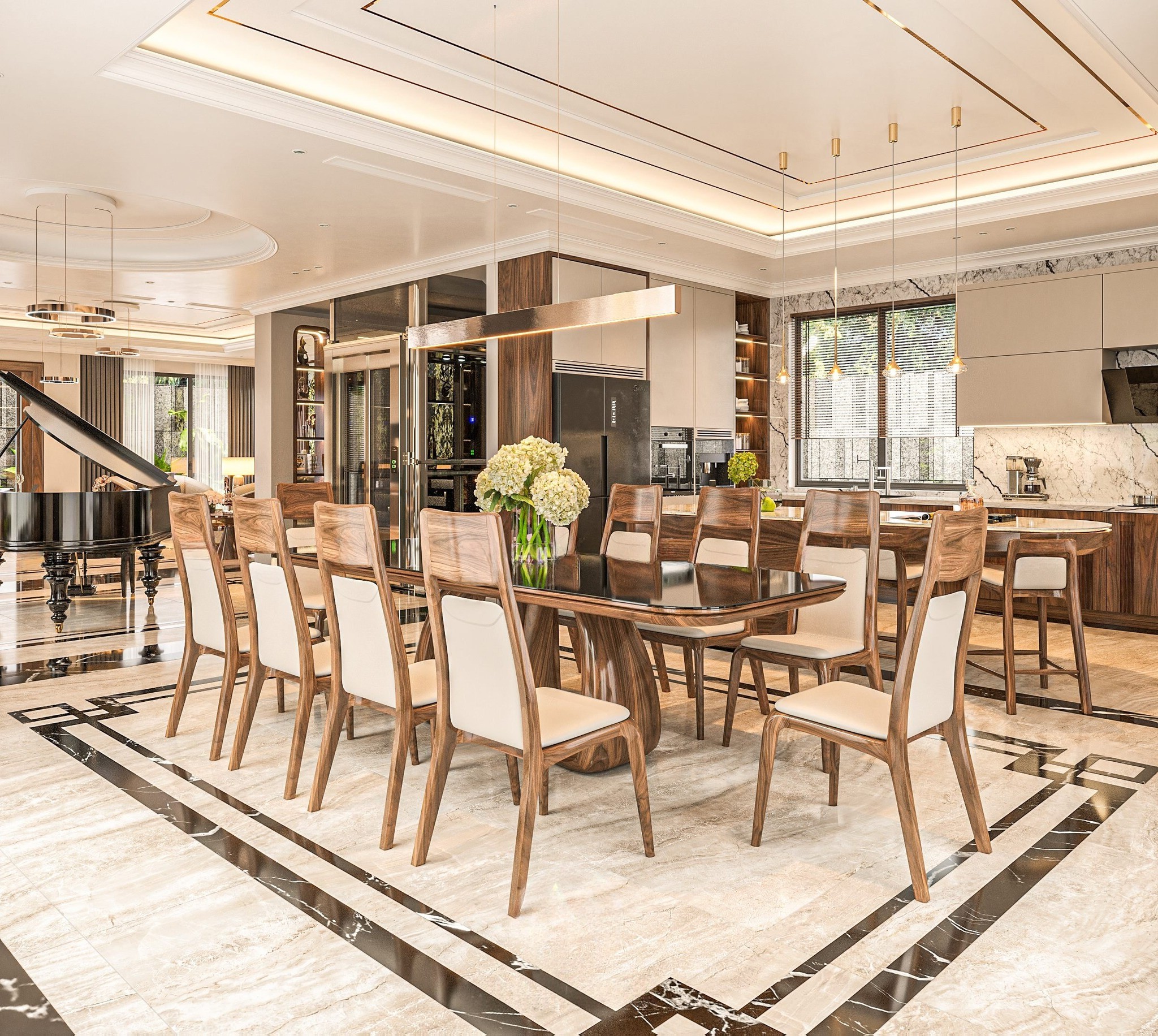 Báo Giá Bộ Bàn Ăn Gỗ Óc Chó