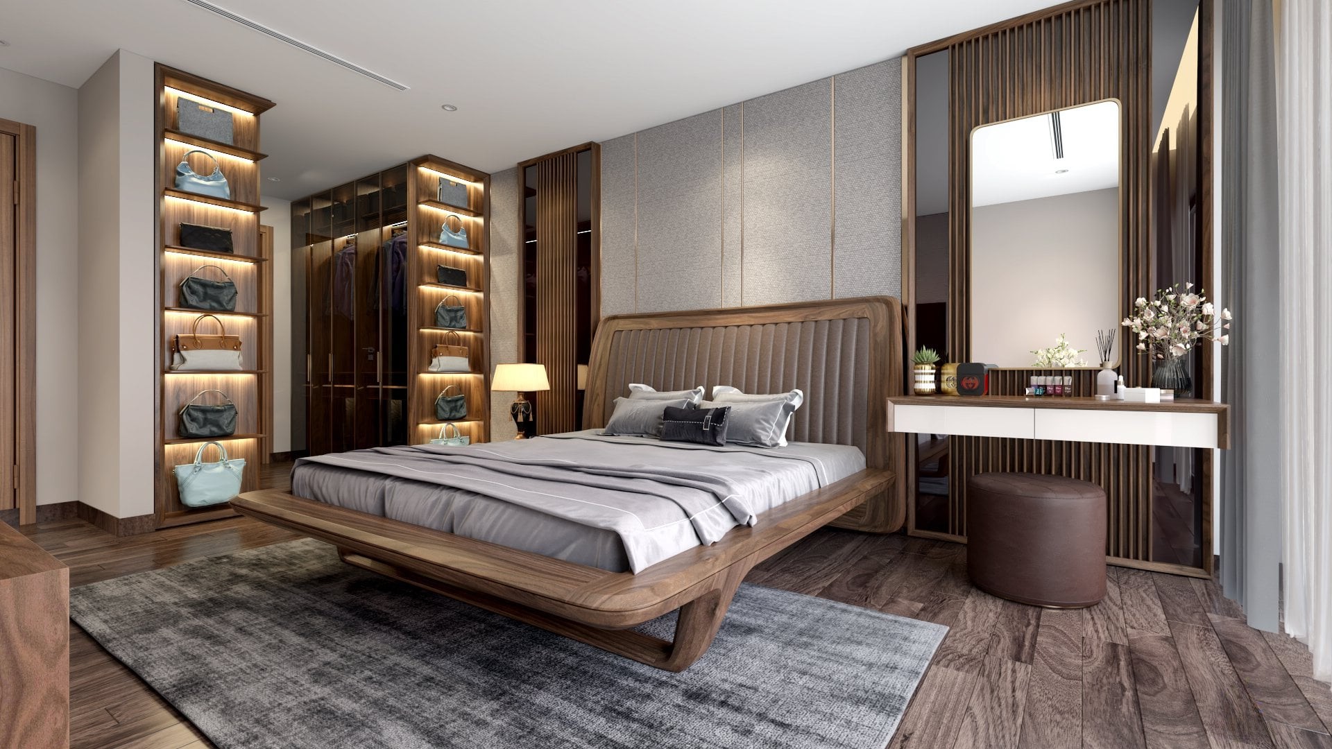 Biệt Thự Gỗ Óc Chó Sang Trọng với phong cách đẳng cấp.