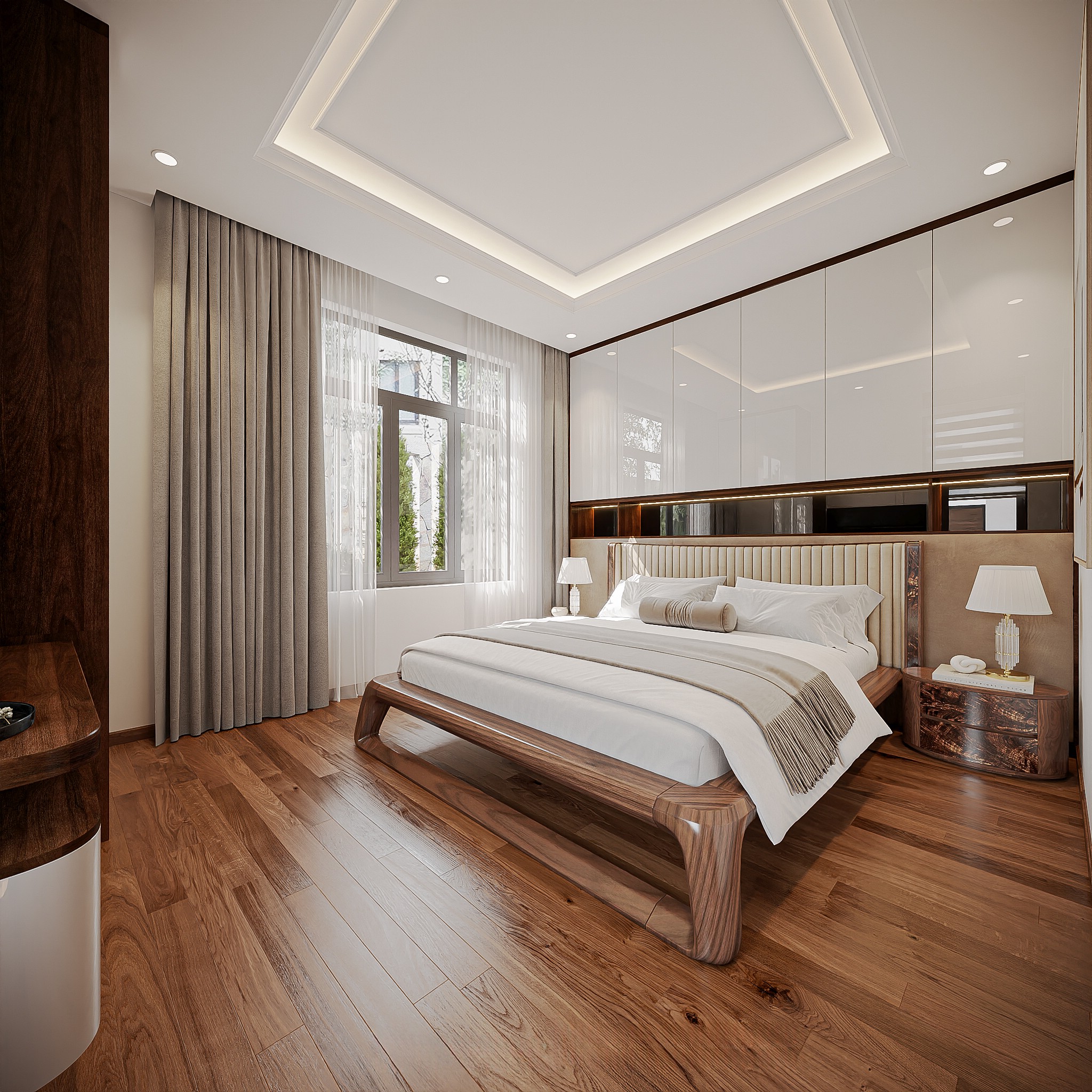 Giường Ngủ Gỗ Óc Chó