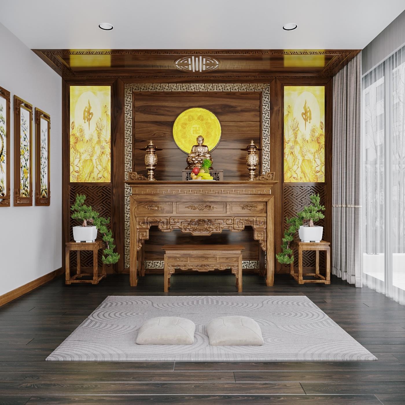 Gỗ Óc Chó Làm Bàn Thờ