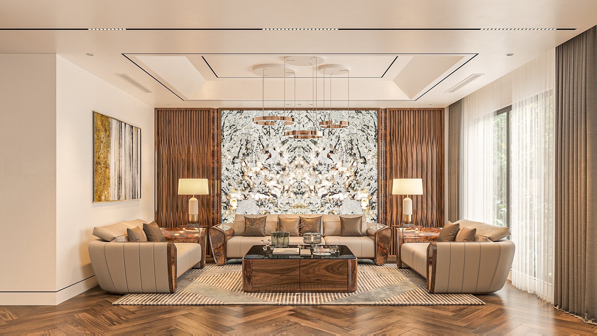 Sofa Gỗ Óc Chó Đẹp
