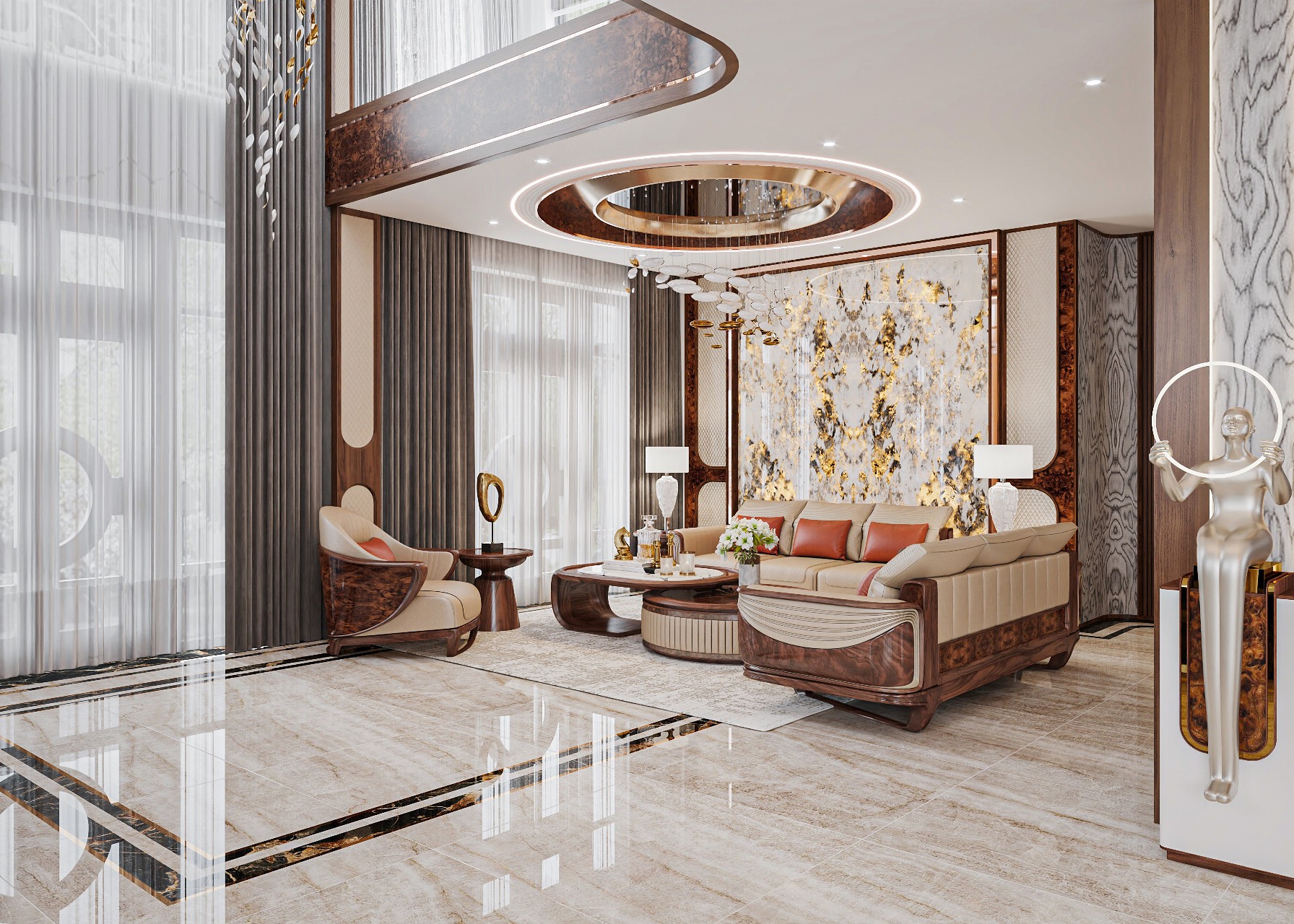 Sofa Óc Chó Chữ L Sang Trọng